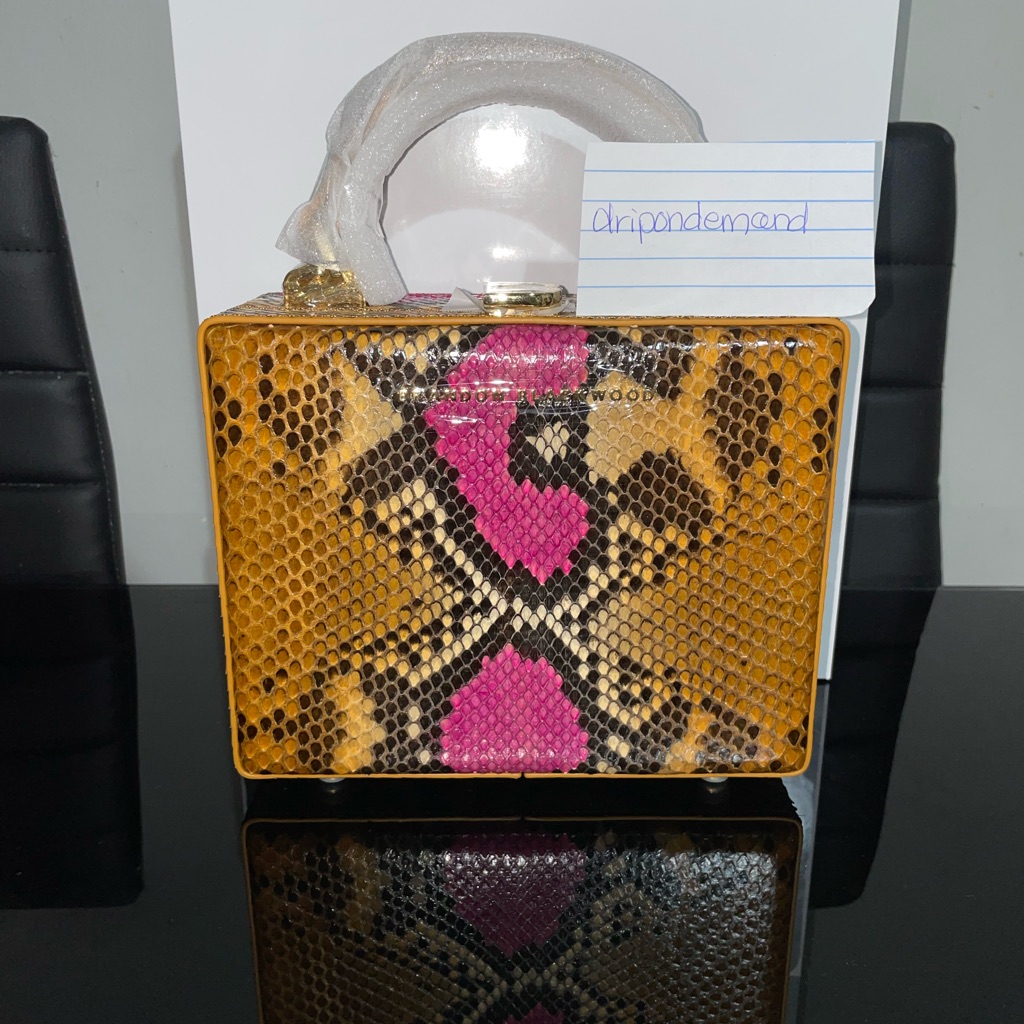 Brandon Blackwood Fuschia Snakeskin Kendrick Trunk